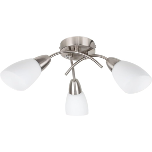 Does Not Apply Modern 3 Way Brushed Chrome Ceiling Light Fitting With Frosted Glass Shades Does Not Apply Modern 3 Way Brushed Chrome Ceiling Light Fitting With Frosted Glass Shades