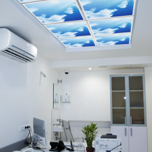 Kartols 6 X 90w Sky Cloud Pattern Led Flat Slim Panel Light Ceiling Lamp 600x600 Mm + Dr Kartols 6 X 90w Sky Cloud Pattern Led Flat Slim Panel Light Ceiling Lamp 600x600 Mm + Dr