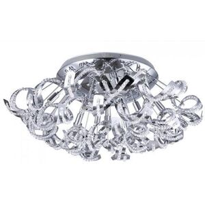 Litecraft Twirl Ceiling Light Crystal Effect Semi Flush Mount - Polished Chrome Litecraft Twirl Ceiling Light Crystal Effect Semi Flush Mount - Polished Chrome