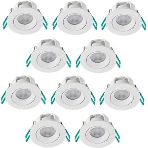 Sylvania 4.8w Integrated Led Spotlight 4000k Non-Dimmable White Ip44 - Pack Of 10 - 90086 Sylvania 4.8w Integrated Led Spotlight 4000k Non-Dimmable White Ip44 - Pack Of 10 - 90086