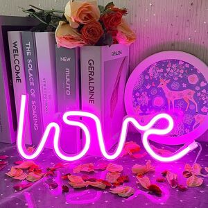 Love Neon Sign Led Love Pink Neon Light For Bedroom Wall For Valentine'S Gift Gi Love Neon Sign Led Love Pink Neon Light For Bedroom Wall For Valentine'S Gift Gi