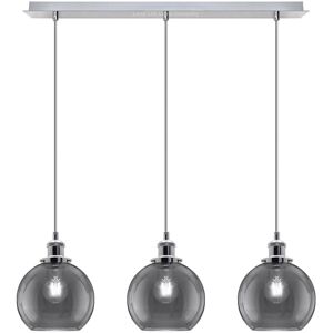 Long Life Lamp Company Modern Vintage Grey Glass Ceiling Light 3 Globe Shades Round Pendant Lamps H3044 Long Life Lamp Company Modern Vintage Grey Glass Ceiling Light 3 Globe Shades Round Pendant Lamps H3044
