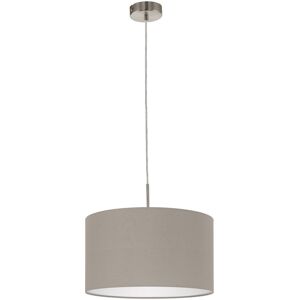 Unspecified Pendant Light Taupe Fabric Satin Nickel Steel Shade - Pendant Light Unspecified Pendant Light Taupe Fabric Satin Nickel Steel Shade - Pendant Light