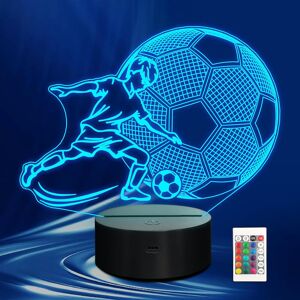 Football Night Light, 3d Led Optical Illusion Lamp With Remote Control And Timer Football Night Light, 3d Led Optical Illusion Lamp With Remote Control And Timer