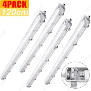 Kartols 4pcs 4ft Led Strip Lights Batten Tube Light Office Shop Garage Ceiling Lamp Ip65 Kartols 4pcs 4ft Led Strip Lights Batten Tube Light Office Shop Garage Ceiling Lamp Ip65