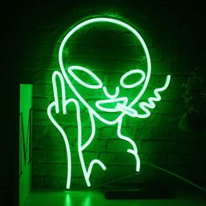 Alien Neon Light Sign For Wall Decor, Usb Decorative Led Sign Novel Green Alien Alien Neon Light Sign For Wall Decor, Usb Decorative Led Sign Novel Green Alien