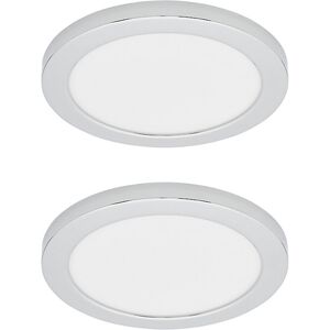 Litecraft Ceiling Light Bathroom Circular Flush Led In Chrome - 2 Pack Clearance Litecraft Ceiling Light Bathroom Circular Flush Led In Chrome - 2 Pack Clearance