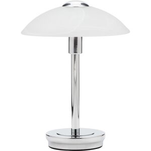 Litecraft Table Lamp Touch Sensitive Base With Alabaster Shade - Polished Chrome Litecraft Table Lamp Touch Sensitive Base With Alabaster Shade - Polished Chrome
