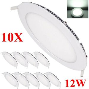 Kartols 10x 12w 6" Round Cool White Led Recessed Ceiling Panel Light Bulb Lamp Fixture Kartols 10x 12w 6" Round Cool White Led Recessed Ceiling Panel Light Bulb Lamp Fixture