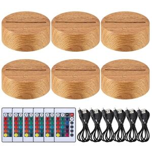 Sodial 6 Pcs Christmas 3d Night Led Lamp Base Gift 16 Colors Led Light Display8338 Sodial 6 Pcs Christmas 3d Night Led Lamp Base Gift 16 Colors Led Light Display8338