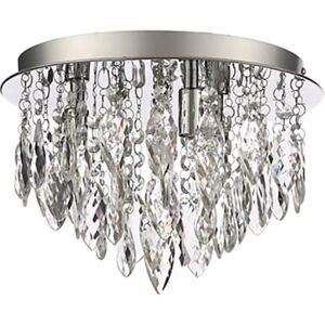 Litecraft Ceiling Light Crystal Effect Flush Mounted - Polished Chrome Clearance Litecraft Ceiling Light Crystal Effect Flush Mounted - Polished Chrome Clearance