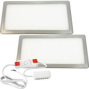 Loops 2x Brushed Nickel Slim Under Cabinet Light & Driver - Natural White Diffused Led Loops 2x Brushed Nickel Slim Under Cabinet Light & Driver - Natural White Diffused Led