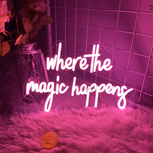 Does Not Apply Neon Led Sign Where The Magic Happens Custom Led Night Lights Sign Usb Room Wall Does Not Apply Neon Led Sign Where The Magic Happens Custom Led Night Lights Sign Usb Room Wall
