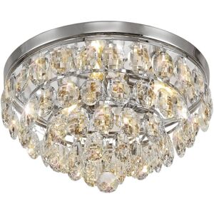Litecraft Visconte Maine Ceiling Light Crystal Effect Flush Mounted - Polished Chrome Litecraft Visconte Maine Ceiling Light Crystal Effect Flush Mounted - Polished Chrome