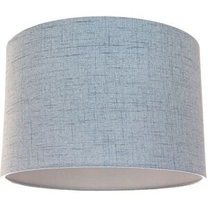 Happy Homewares Contemporary And Sleek Blue Textured Linen Fabric Drum Lamp Shade 60w Maximum... Happy Homewares Contemporary And Sleek Blue Textured Linen Fabric Drum Lamp Shade 60w Maximum...