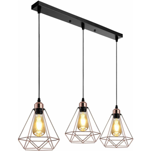 Does Not Apply Metal 3 Head Light Industrial Pendant Wire Cage Shade, Adjustable Cage Ceiling L Does Not Apply Metal 3 Head Light Industrial Pendant Wire Cage Shade, Adjustable Cage Ceiling L