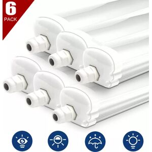 Kartols 6x 4ft Led Strip Light Batten Tube Light Garage Ceiling Lamp Office Shop 6500k Kartols 6x 4ft Led Strip Light Batten Tube Light Garage Ceiling Lamp Office Shop 6500k