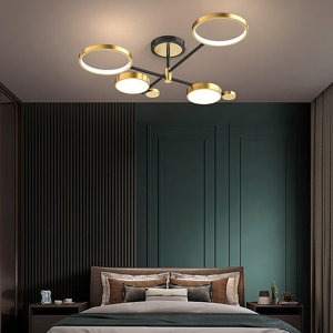 Does Not Apply Nordic Semi Flush Ceiling Light - Gold/black Led Ring Fixture With White Glass S Does Not Apply Nordic Semi Flush Ceiling Light - Gold/black Led Ring Fixture With White Glass S