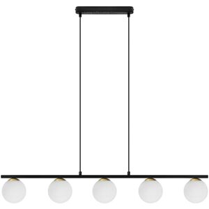 Long Life Lamp Company Modern Black Ceiling Pendant Light 5 Frosted Glass Globe Shades H3086 Long Life Lamp Company Modern Black Ceiling Pendant Light 5 Frosted Glass Globe Shades H3086