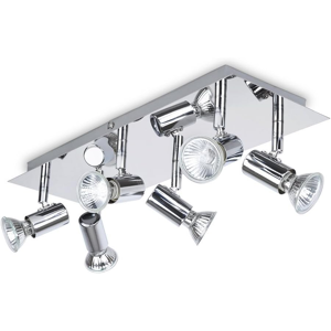 Does Not Apply Modern Rectangular Silver Chrome 6 Way Adjustable Gu10 Ceiling Spotlight Cei Does Not Apply Modern Rectangular Silver Chrome 6 Way Adjustable Gu10 Ceiling Spotlight Cei