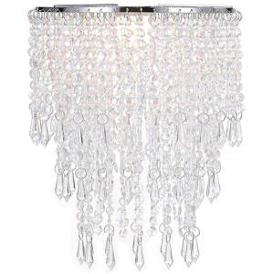 Does Not Apply 3 Tiers Ceiling Chandelier Pendant Light Shade With Acrylic Jewel Droplets, Bead Does Not Apply 3 Tiers Ceiling Chandelier Pendant Light Shade With Acrylic Jewel Droplets, Bead
