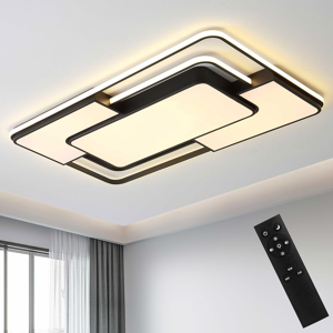 Does Not Apply Modern Ceiling Light, Black, 90 X 60 Cm, Led, Dimmable, 3000k-6000k, Remote Cont Does Not Apply Modern Ceiling Light, Black, 90 X 60 Cm, Led, Dimmable, 3000k-6000k, Remote Cont