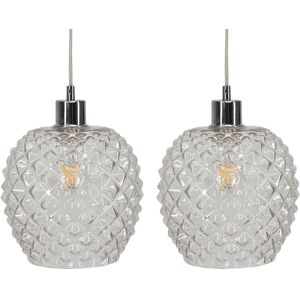 Firstchoicelighting Set Of 2 Clear Textured Glass Globe Easy Fit Pendant Shades Ceiling Lightshades Firstchoicelighting Set Of 2 Clear Textured Glass Globe Easy Fit Pendant Shades Ceiling Lightshades