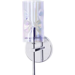 Litecraft Visconte Monet Wall Light 1 Arm With Petroleum Tint Glass Shade- Polished Chrome Litecraft Visconte Monet Wall Light 1 Arm With Petroleum Tint Glass Shade- Polished Chrome