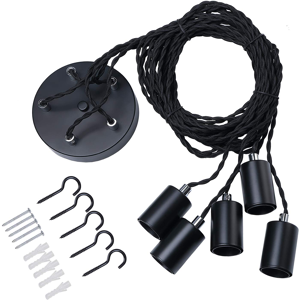 Does Not Apply Black Industrial Pendant Light Fitting, 5lights Spider Hanging Light Fitting Wit Does Not Apply Black Industrial Pendant Light Fitting, 5lights Spider Hanging Light Fitting Wit