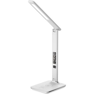 Groov-e Ares Desk Led Lamp With Wireless Charging Pad And Clock White - Gvwc04we Groov-e Ares Desk Led Lamp With Wireless Charging Pad And Clock White - Gvwc04we