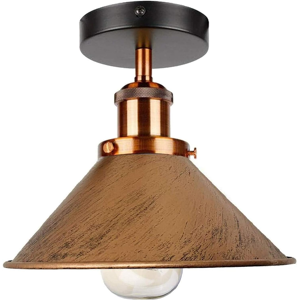 Does Not Apply Industrial Semi Flush Mount Ceiling Lights Metal Cone Shade E27 Base Lamp Holder Does Not Apply Industrial Semi Flush Mount Ceiling Lights Metal Cone Shade E27 Base Lamp Holder