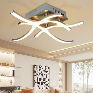 Does Not Apply Led Ceiling Lights Elegant Curved Design, Modern 18w Led Ceiling Light, Brushed Does Not Apply Led Ceiling Lights Elegant Curved Design, Modern 18w Led Ceiling Light, Brushed