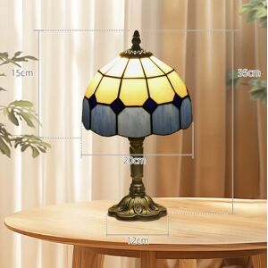 Homcom Stained Glass Table Lamp, Handmade Bedside Lamp For Bedroom Living Room Homcom Stained Glass Table Lamp, Handmade Bedside Lamp For Bedroom Living Room