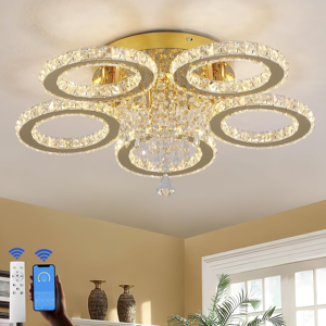 Does Not Apply Modern Crystal Chandelier 5-Ring Led Lighting Gold Flush Mount Ceiling Light Fix Does Not Apply Modern Crystal Chandelier 5-Ring Led Lighting Gold Flush Mount Ceiling Light Fix