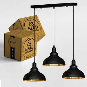 Does Not Apply Industrial 3 Head Pendant Light Black Metal 21cm Dome Shades With Adjustable Cab Does Not Apply Industrial 3 Head Pendant Light Black Metal 21cm Dome Shades With Adjustable Cab