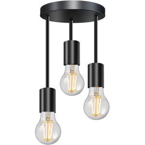 Does Not Apply 3 Way Ceiling Light Fitting, Industrial Black Metal E27 Base Pendant Lamp With A Does Not Apply 3 Way Ceiling Light Fitting, Industrial Black Metal E27 Base Pendant Lamp With A