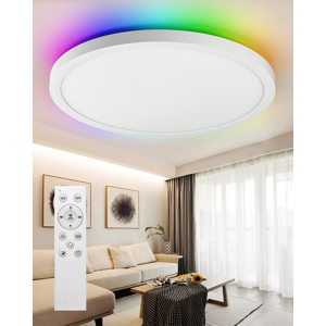 Does Not Apply Smart Ceiling Light With Rgb Backlight, 24w 2400lm Dimmable Flush Light With App Does Not Apply Smart Ceiling Light With Rgb Backlight, 24w 2400lm Dimmable Flush Light With App