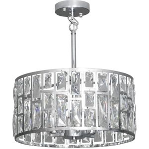 Homcom Modern Flush Mount Ceiling Light Crystal Chandelier For Living Room New Homcom Modern Flush Mount Ceiling Light Crystal Chandelier For Living Room New