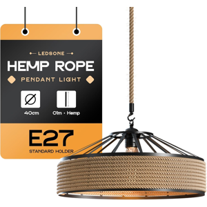 Does Not Apply Rope Ceiling Pendant Lighting - Vintage Metal 40cm Lightshade Adjustable Hemp Ha Does Not Apply Rope Ceiling Pendant Lighting - Vintage Metal 40cm Lightshade Adjustable Hemp Ha