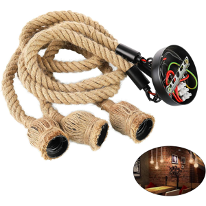 Does Not Apply Hemp Rope Light Head, Pendant Ceiling Lighting Fitting, Vintage Hanging Retro Ro Does Not Apply Hemp Rope Light Head, Pendant Ceiling Lighting Fitting, Vintage Hanging Retro Ro