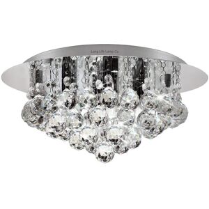 Long Life Lamp Company Modern Elegant Round Chandelier Ceiling Light Stunning Crystal Droplets M0017 Long Life Lamp Company Modern Elegant Round Chandelier Ceiling Light Stunning Crystal Droplets M0017