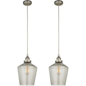 Firstchoicelighting Set Of 2 Glass Ceiling Light Pendants Aged Pewter Kitchen Dining Lighting Firstchoicelighting Set Of 2 Glass Ceiling Light Pendants Aged Pewter Kitchen Dining Lighting