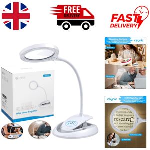 Esynic 5x 10x Led Magnifying Lamp With Clamp - Rechargeable, Hand-Free Design Esynic 5x 10x Led Magnifying Lamp With Clamp - Rechargeable, Hand-Free Design