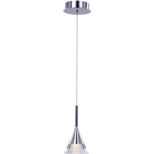 Litecraft Visconte Gem Ceiling Pendant Conical Glass 4.8 Watt Led 1 Light - Polish Chrome Litecraft Visconte Gem Ceiling Pendant Conical Glass 4.8 Watt Led 1 Light - Polish Chrome