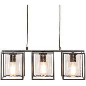 Litecraft Ceiling Pendant Cage Bubble Injected Shaded 3 Light - Black Clearance Litecraft Ceiling Pendant Cage Bubble Injected Shaded 3 Light - Black Clearance