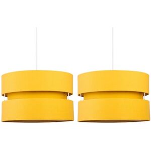 Firstchoicelighting Pair Of Modern Ochre Yellow Mustard Easy Fit Ceiling Light Shade Pendants Firstchoicelighting Pair Of Modern Ochre Yellow Mustard Easy Fit Ceiling Light Shade Pendants