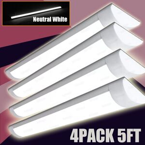 Kartols 4x 5ft Led Strip Lights Batten Tube Light Office Shop Garage Ceiling Lamp 4500k Kartols 4x 5ft Led Strip Lights Batten Tube Light Office Shop Garage Ceiling Lamp 4500k