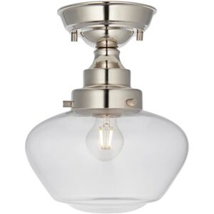 Ceiling Light Silver Camberley Bright Nickel Clear Semi Flush Endon 96170 Ceiling Light Silver Camberley Bright Nickel Clear Semi Flush Endon 96170