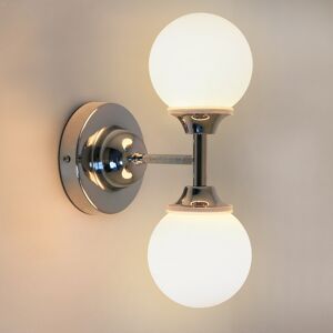 Long Life Lamp Company Modern Chrome Double Wall Light Frosted Glass Globe Ip44 H3095 With Led G9 Long Life Lamp Company Modern Chrome Double Wall Light Frosted Glass Globe Ip44 H3095 With Led G9