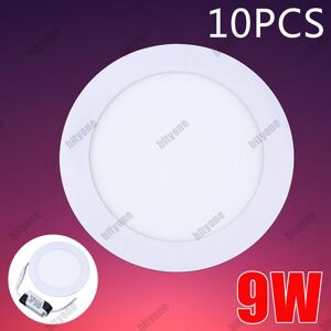 Kartols 10x 9w Led Round Recessed Ceiling Flat Panel Down Light Ultra Slim Cool White Kartols 10x 9w Led Round Recessed Ceiling Flat Panel Down Light Ultra Slim Cool White